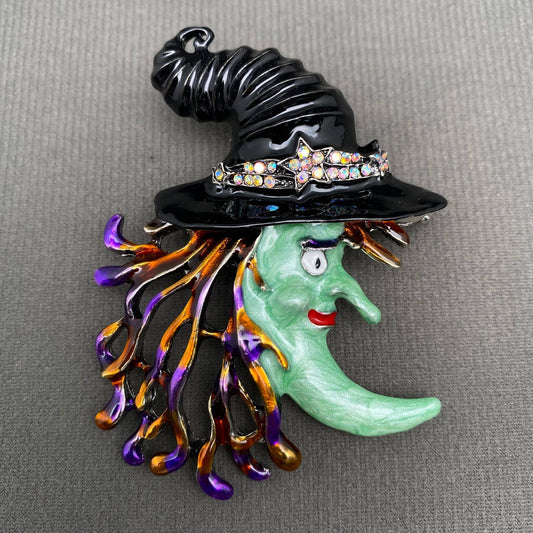 Moon Magic Witch Brooch
