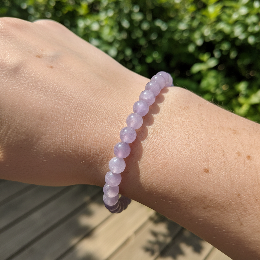 Beaded bracelet - Lepidolite (6 mm)