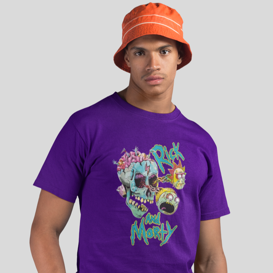 Rick and Morty T-shirt - Skull: Violet / S