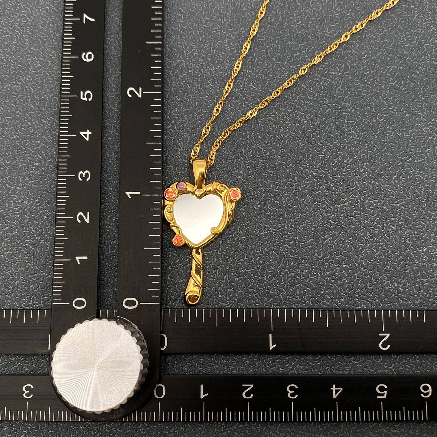 Fairy Tales Magic Mirror Charm Pendant Necklace