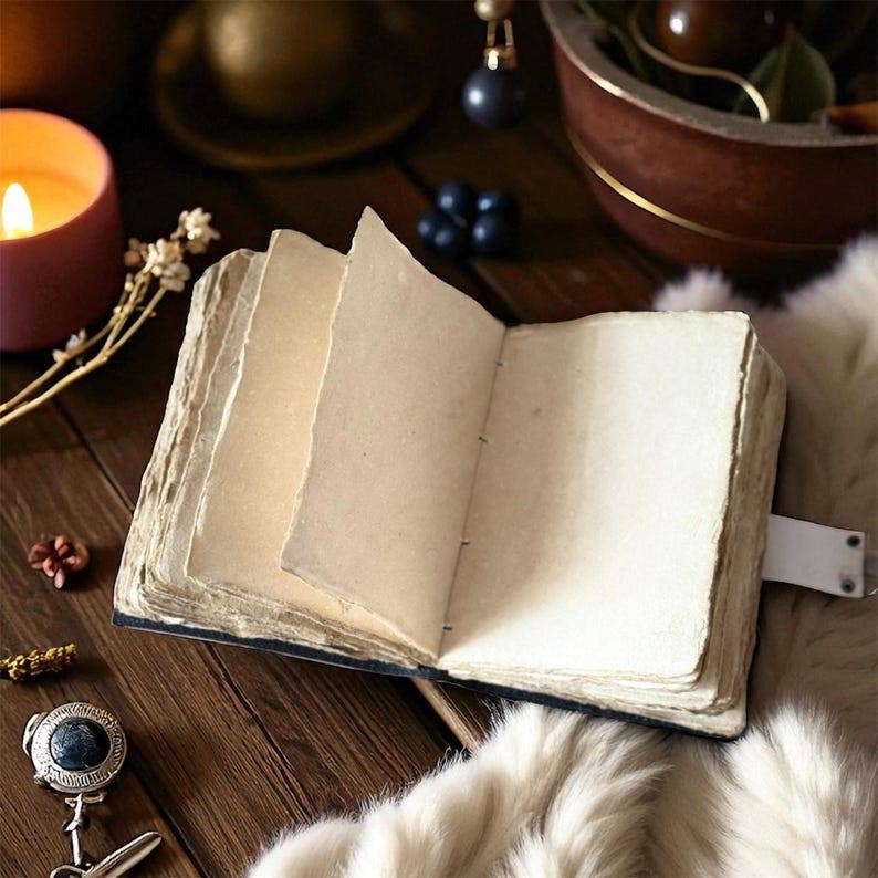Leather Journal  Vintage Mushroom Handmade