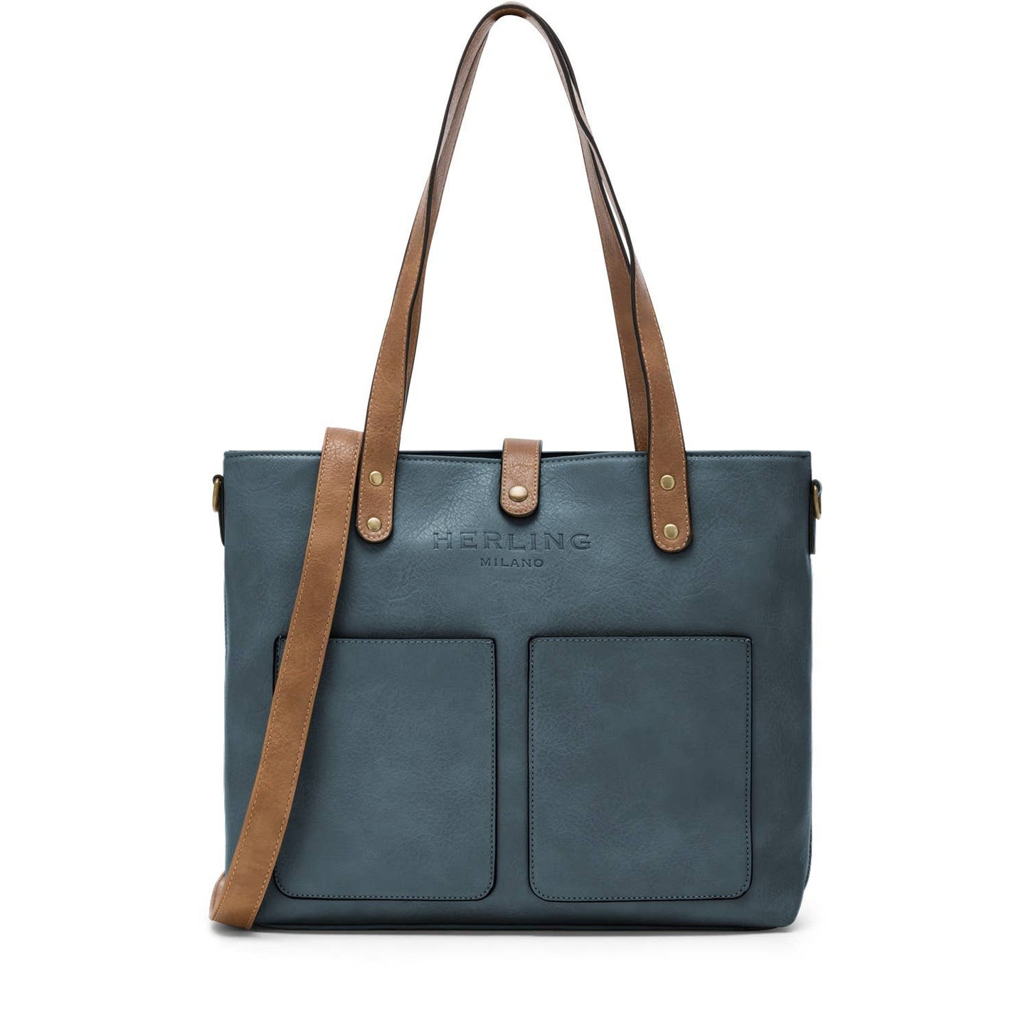 BERAUD - Women's shopper bag with shoulder strap: COFFEE BROWN