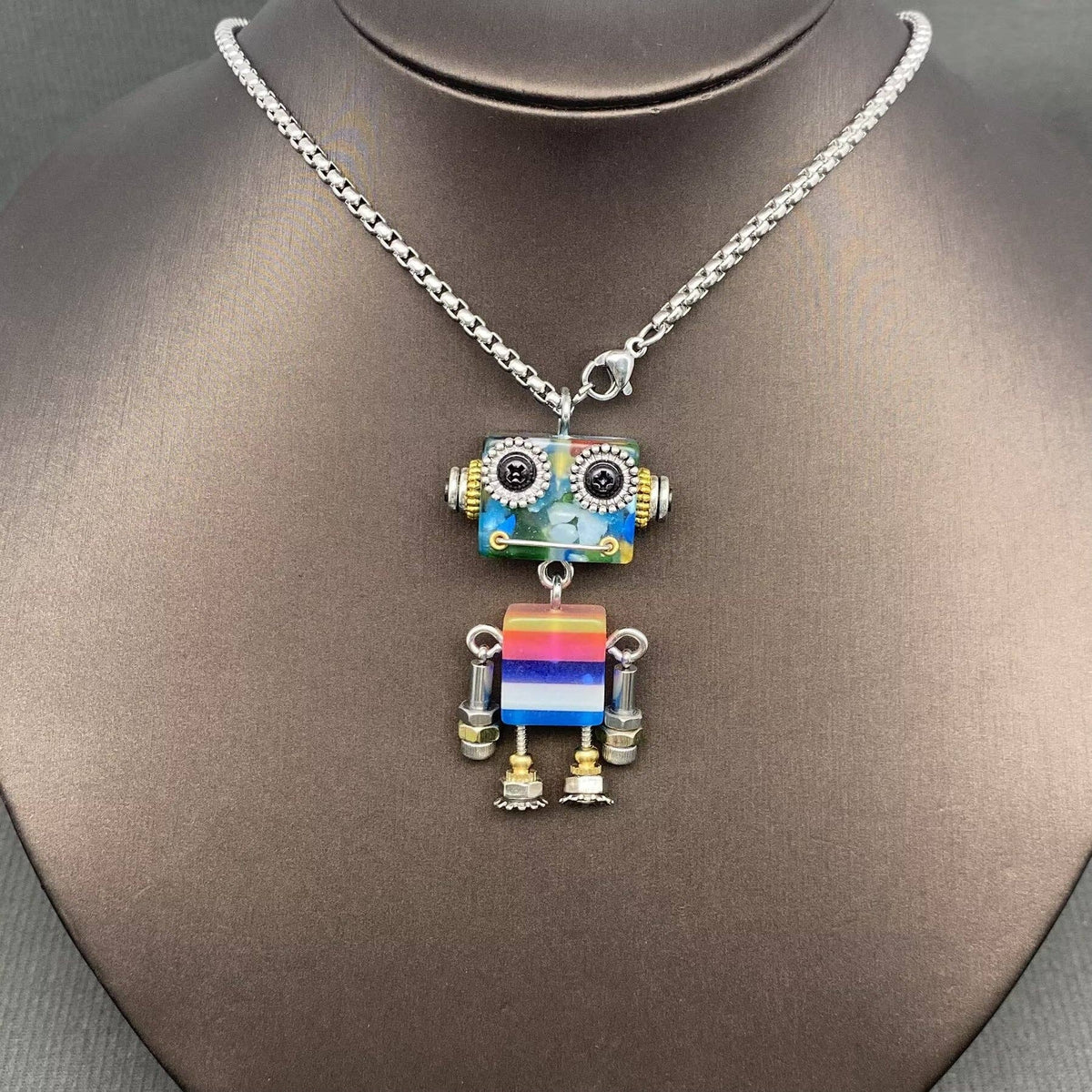 Multiple Styles Handmade Robot Charm Necklace - MIO72911