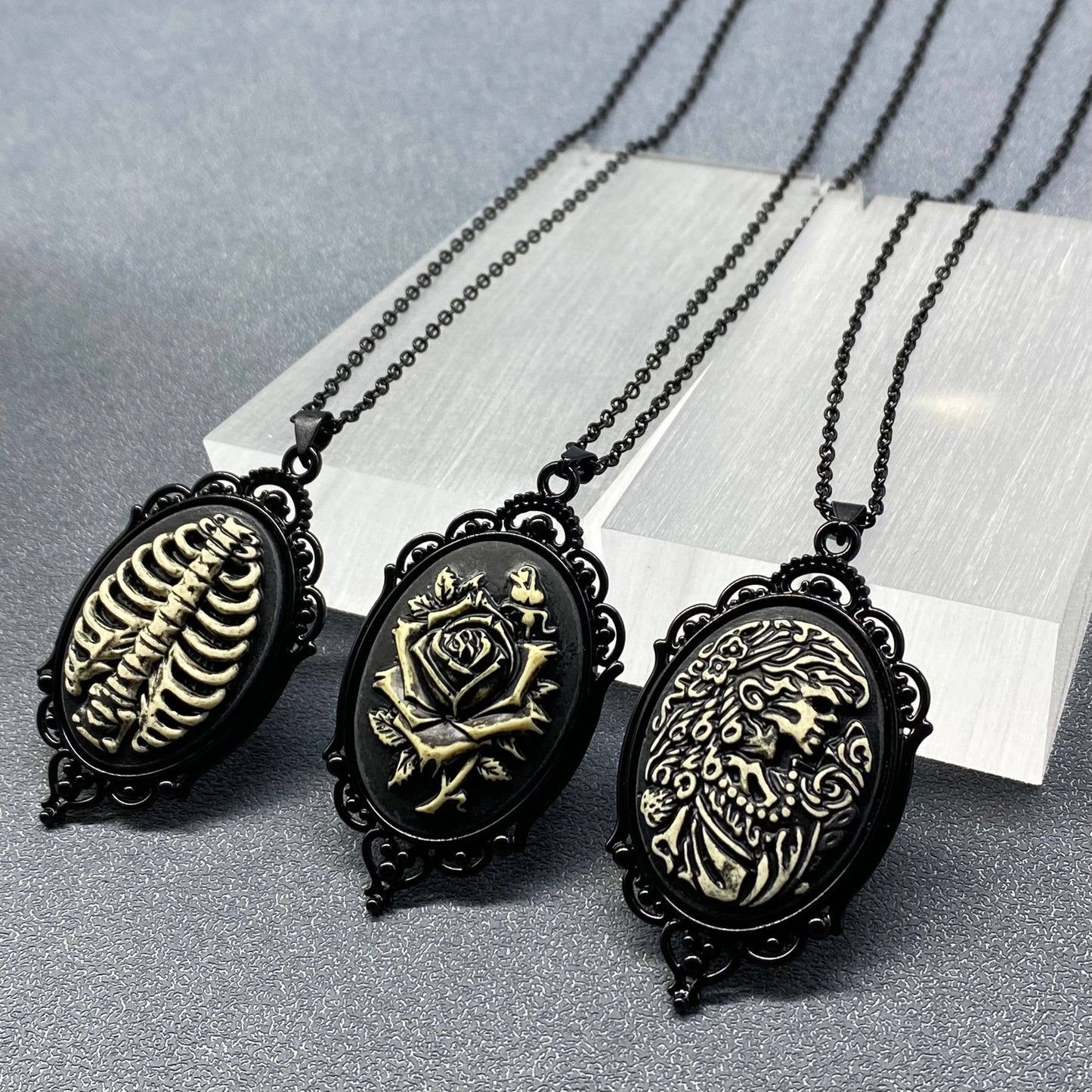 Gothic Style Pendant Black Necklace