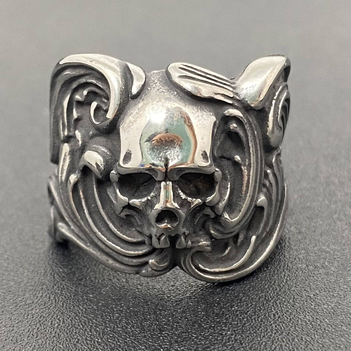 Gothic Skull Men's Stainless Steel Ring - MJ/MR