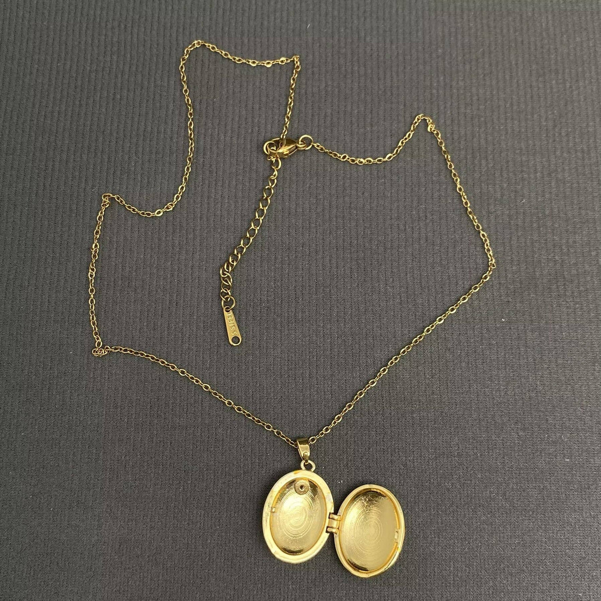 Enamel Swan Locket Charm 18K Gold Plated Necklace