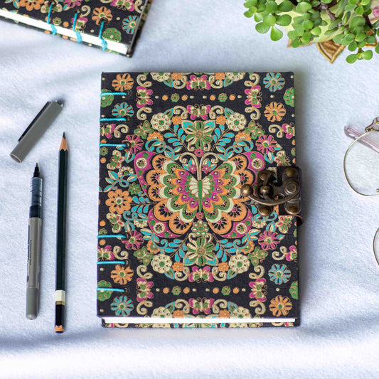 Journal Diary Notebook with Lock - Sketchbook Unruled 