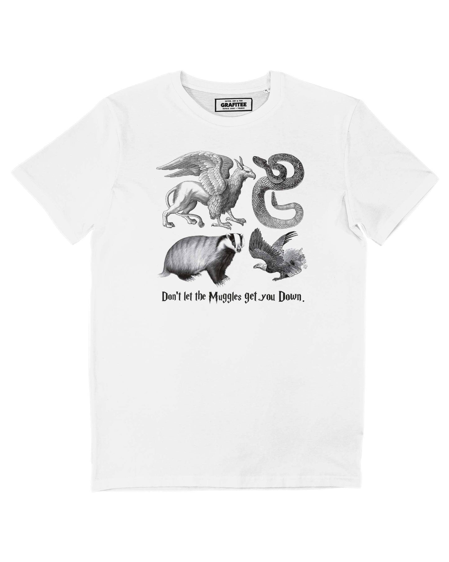 The 4 Houses T-Shirt - Harry Potter Movie Book T-Shirt