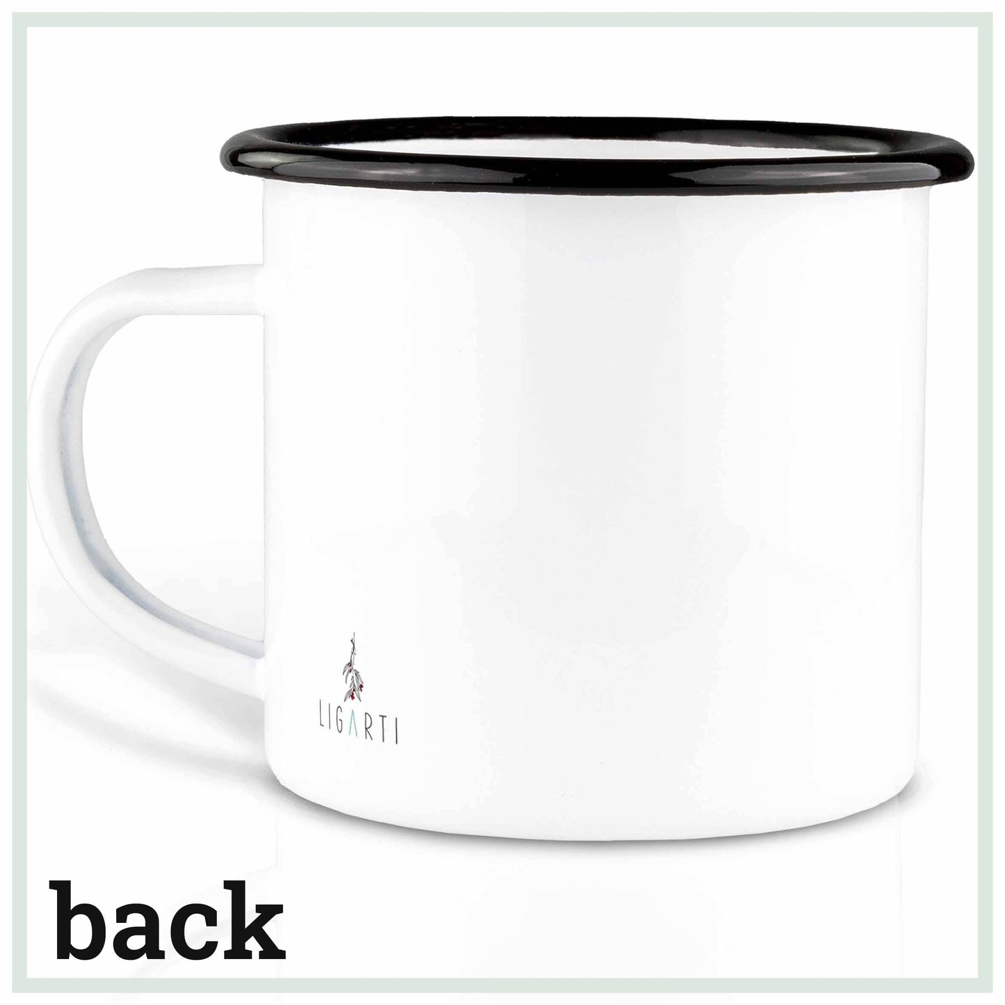 Enamel mug - fox & hedgehog: 300 ml