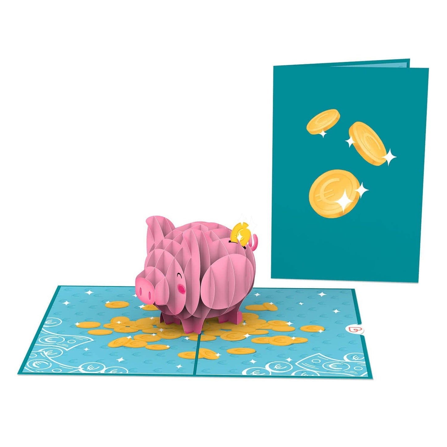 Piggy bank pop-up card
