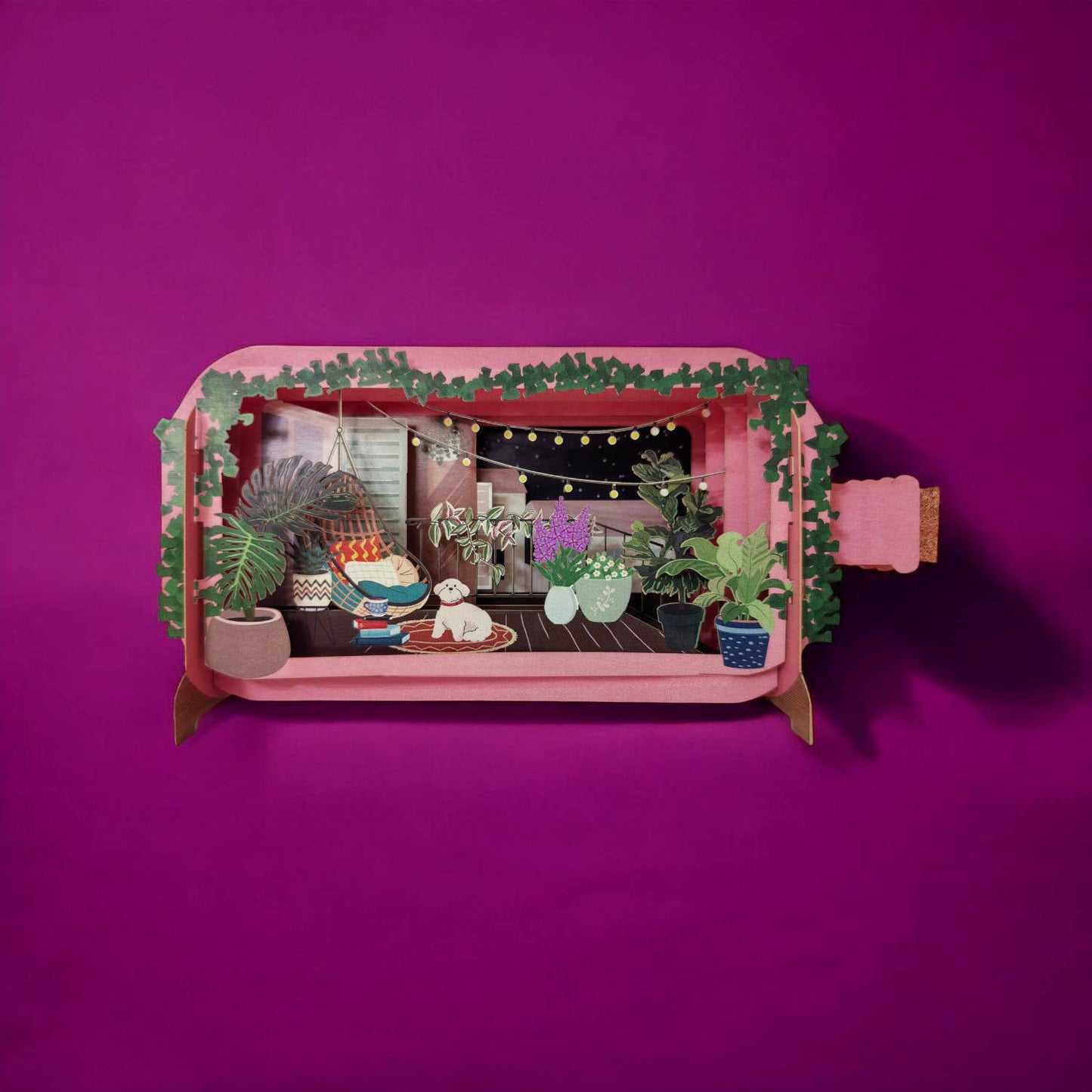 Message in a bottle pop up cards- Balcony