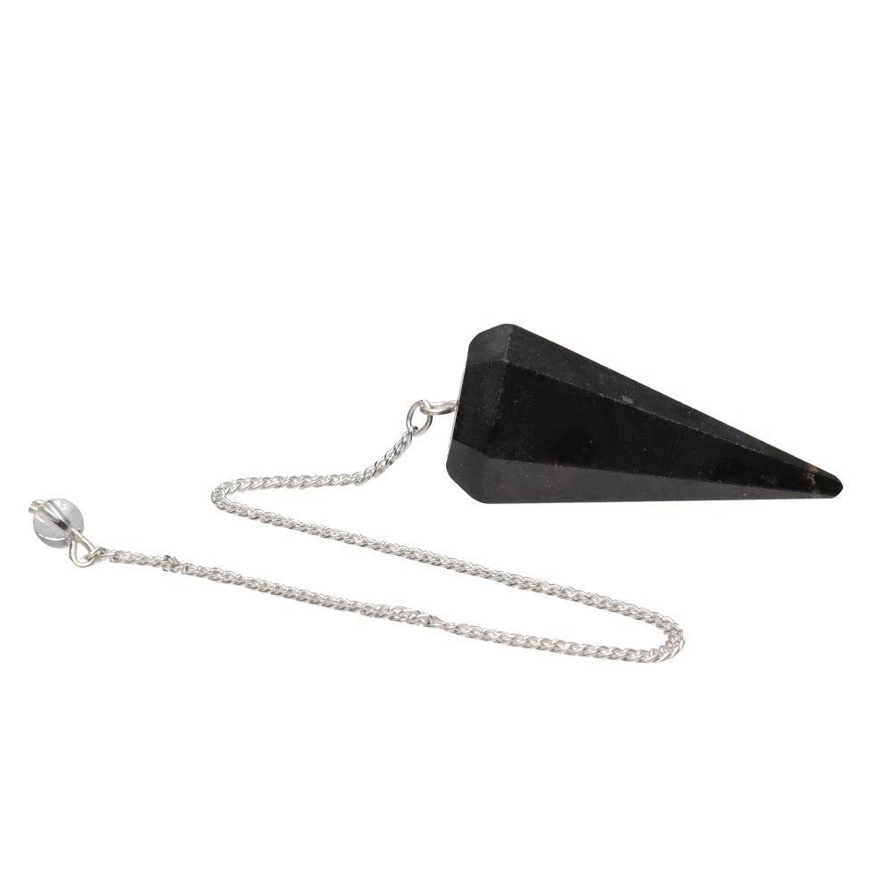 Faceted Black Agate Pendulum (FAC30)