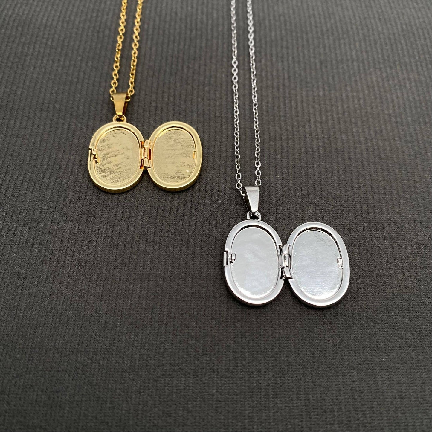 Sun & Moon & Star Locket 18K Gold Plated Charm Necklaces -MS