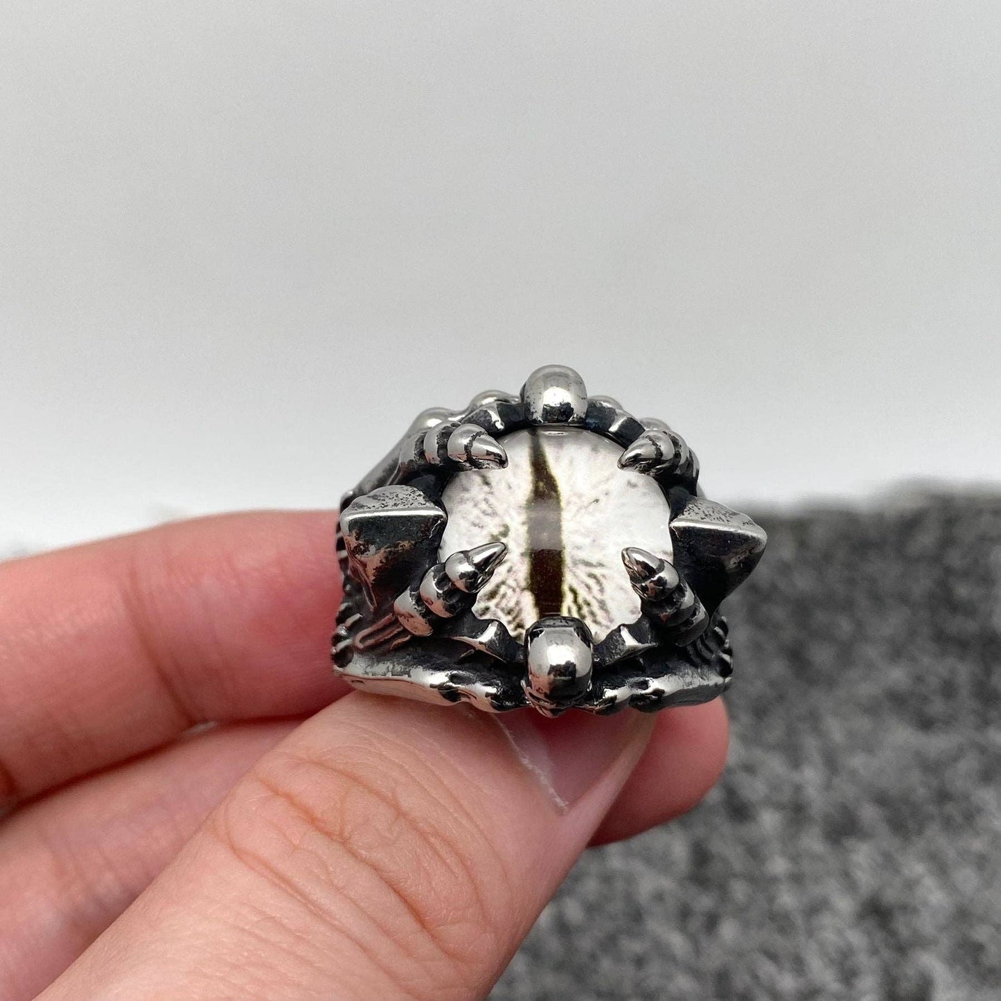 Skull Demon Eyes Stainless Steel Ring - MJ/MR/GT