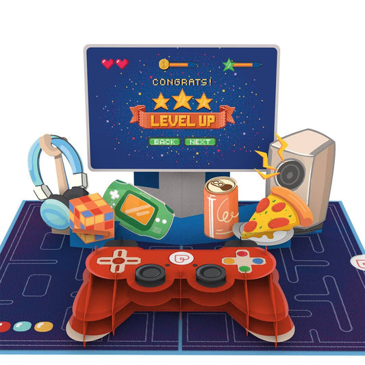 Gaming controller pop-up card