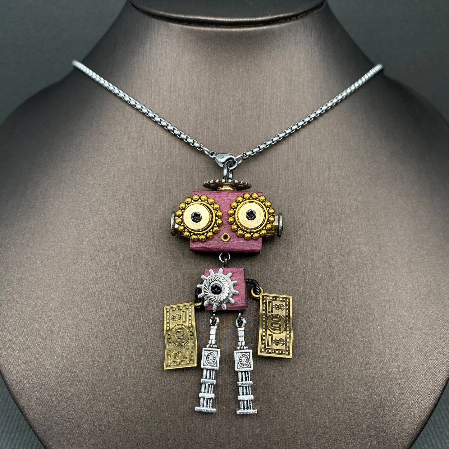 Multiple Styles Handmade Robot Charm Necklace - MIO68929