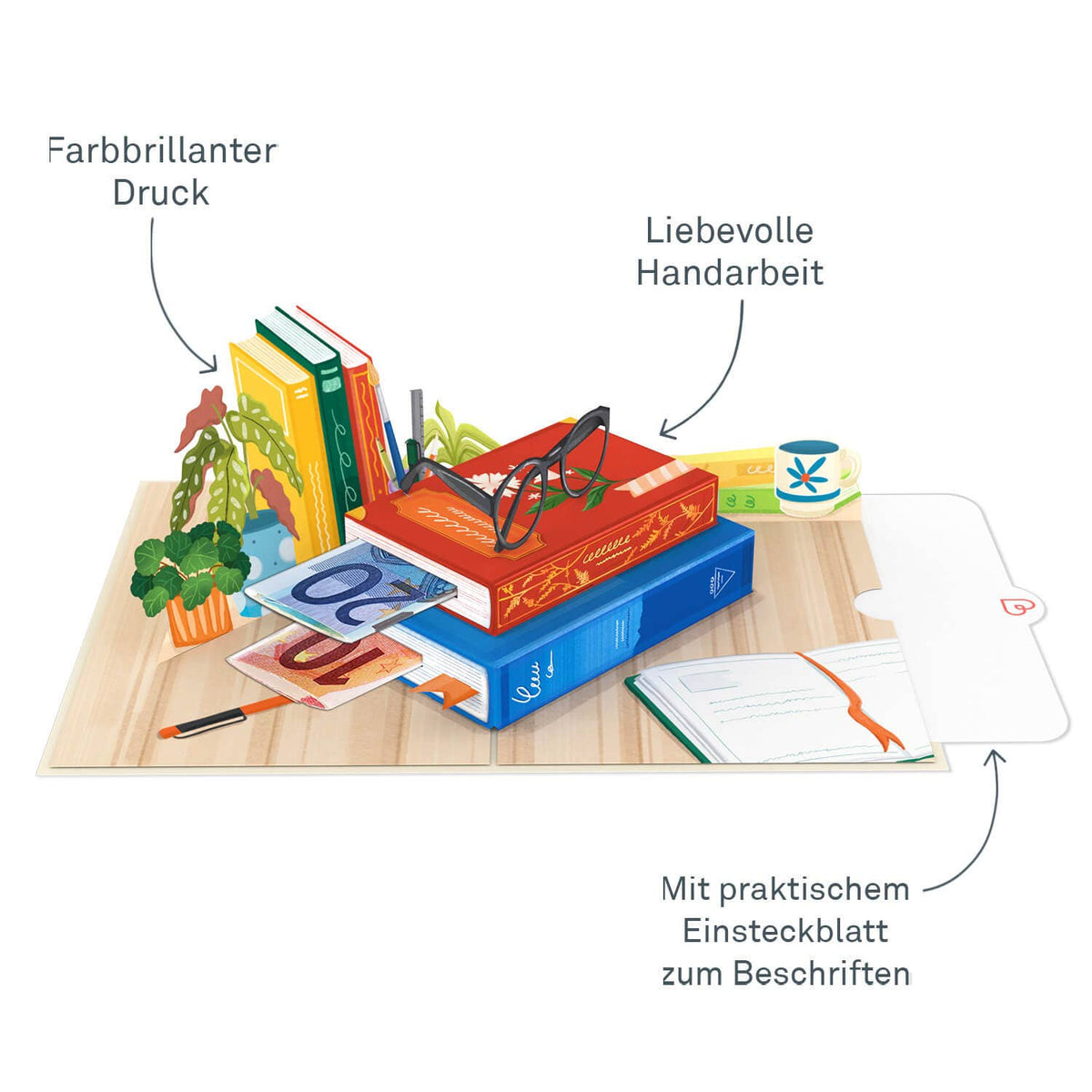 Book voucher pop-up card