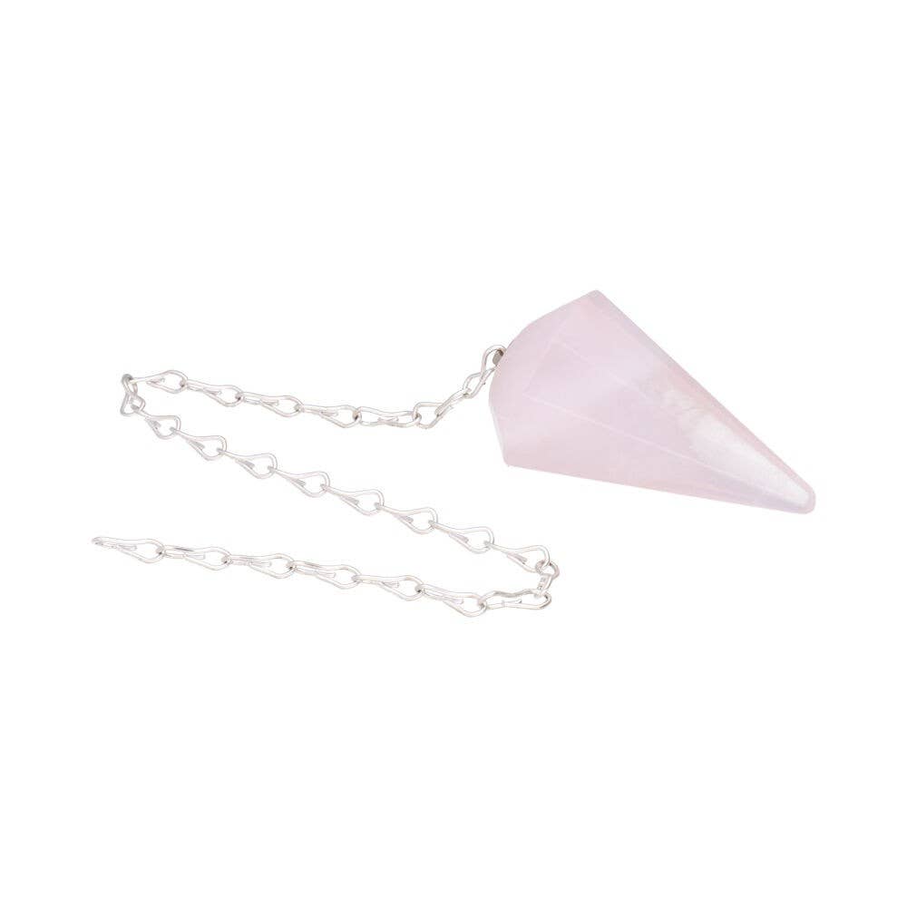 Faceted Rose Quartz Pendulum (FAC44)