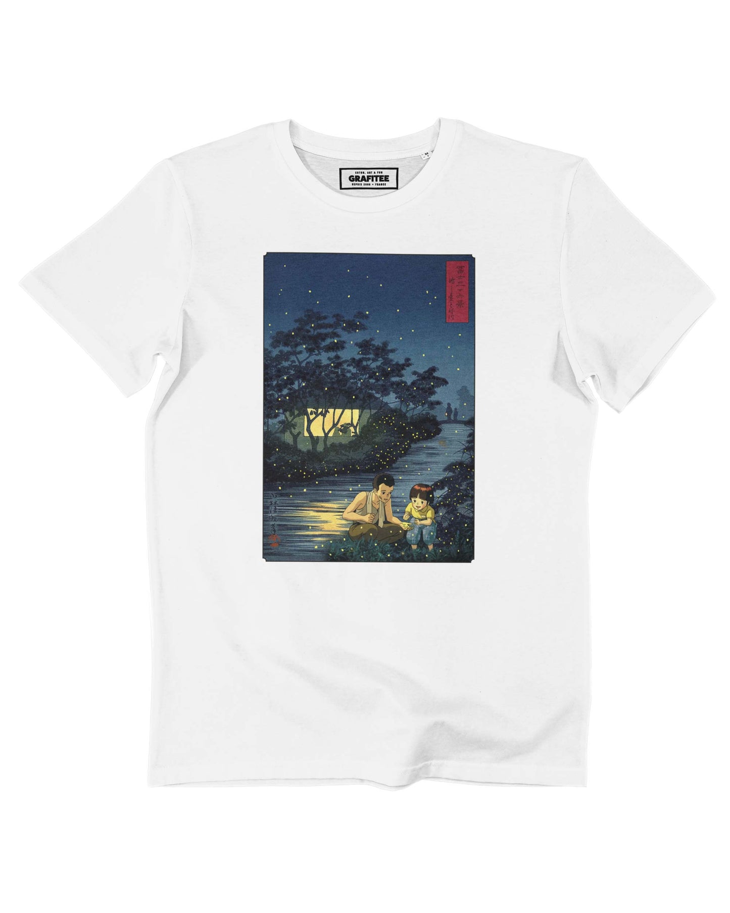 Floating Fireflies T-Shirt - Japan Anime Print T-Shirt