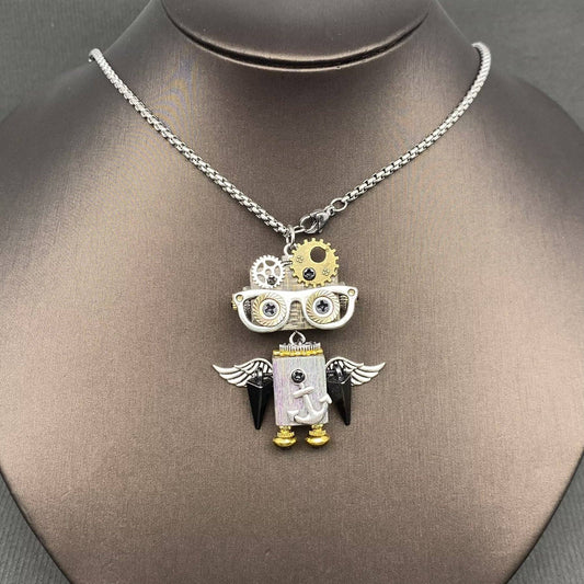 Multiple Styles Handmade Robot Charm Necklace - MIO72915