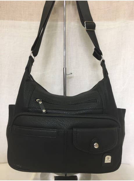 Trendy Hobo-looking black shoulder bag