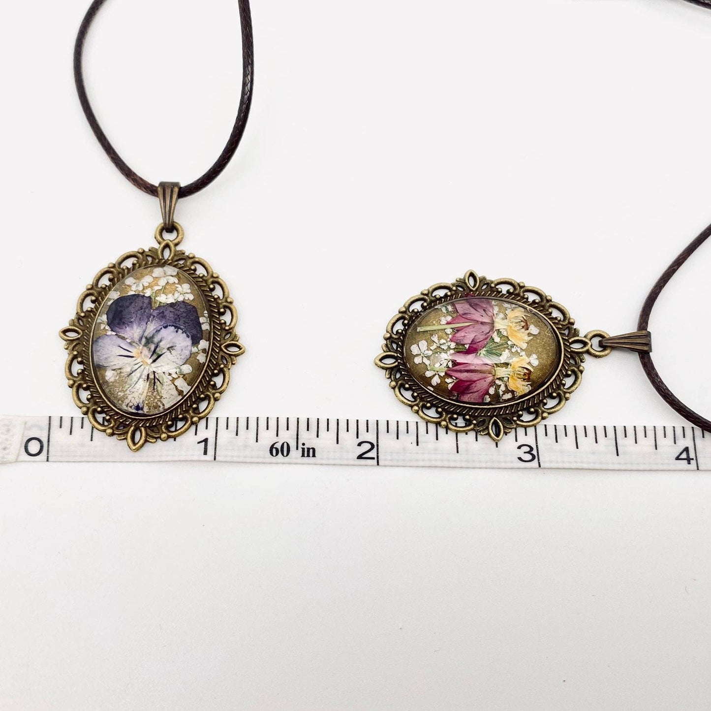 Palace Style Dried Flowers Floral Vintage Charm Necklace