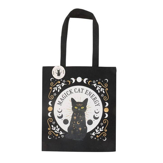 Black Magick Cat Energy Tote Bag