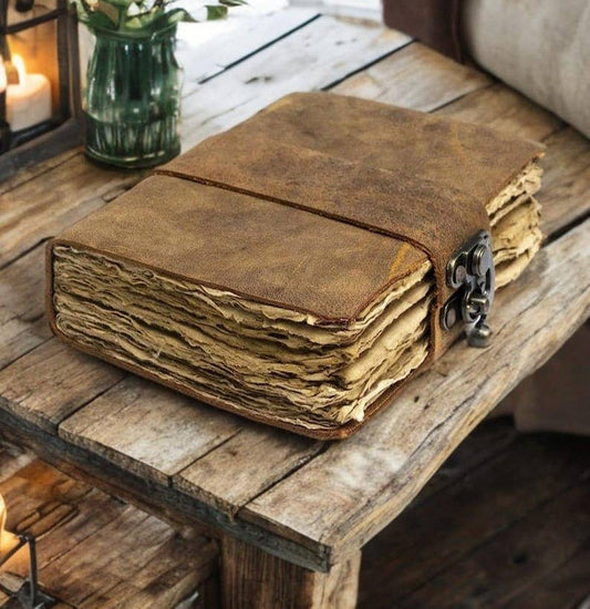 Rustic Brown Leather Journal: Antique notebook