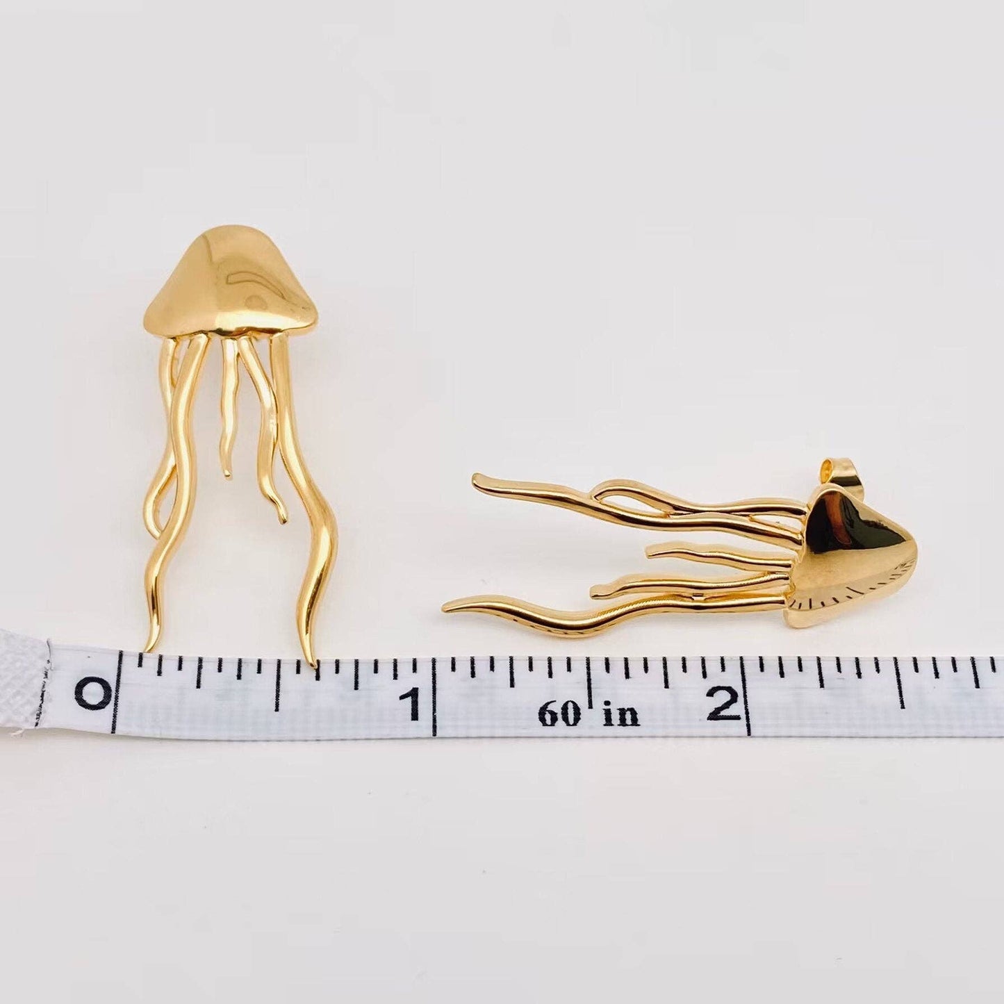 Jellyfish Earrings - 18K Gold Plated Stainless Steel