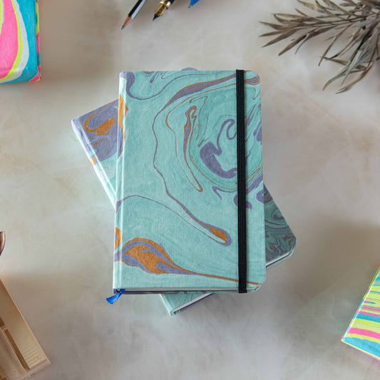 Marbled cover Hardbound Diary journal