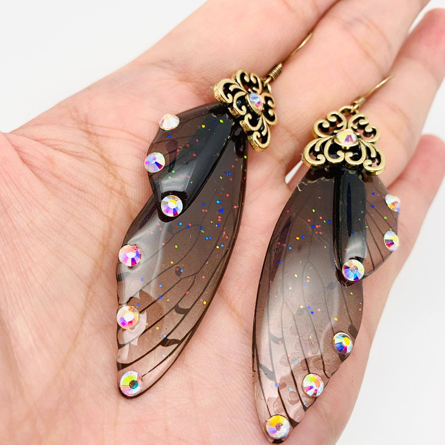 Handmade Fairy Wings Earrings Insect Butterfly Wing