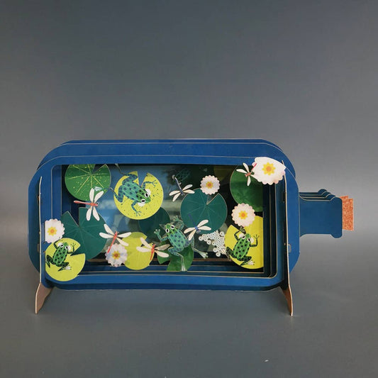Frogs Message in a Bottle Pop Up Everyday Greeting Card
