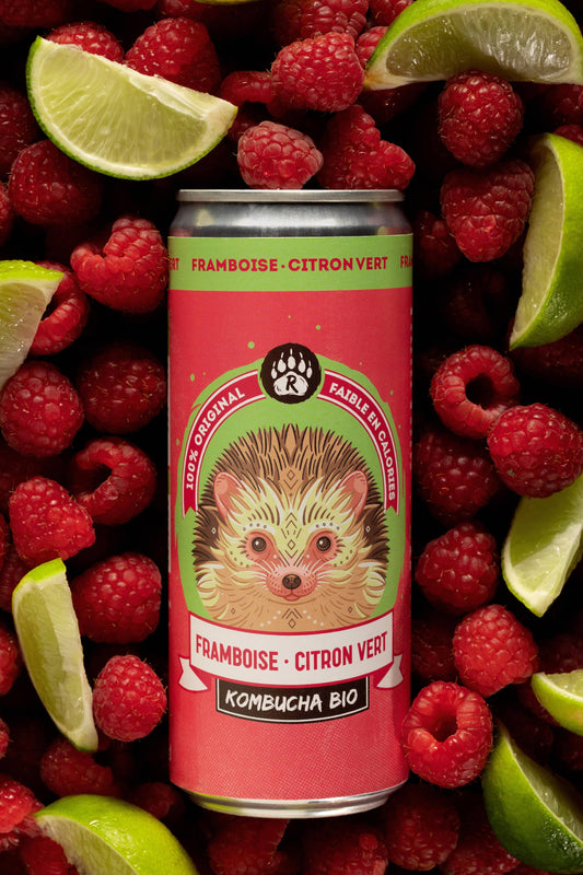 R-KOMBUCHA - Raspberry & Lime - 33cl can