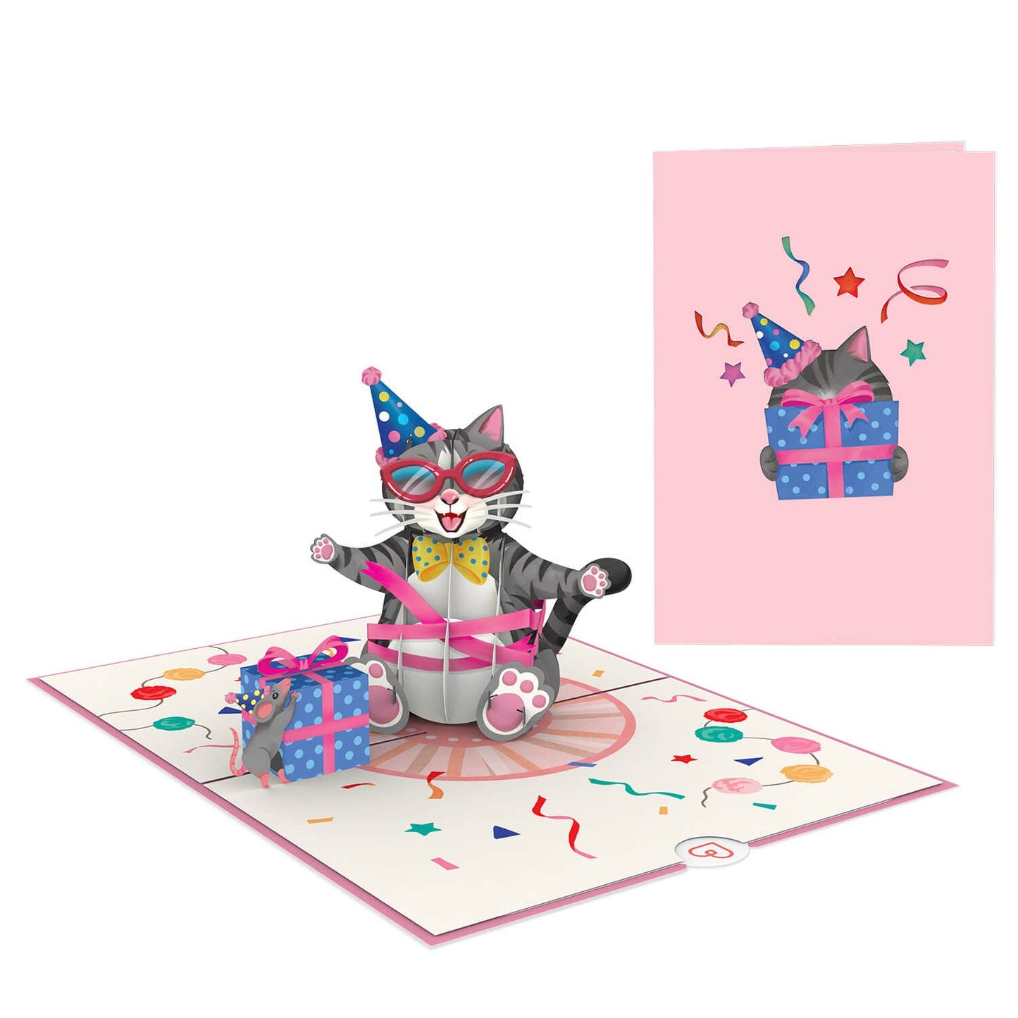 Birthday cat pop up card