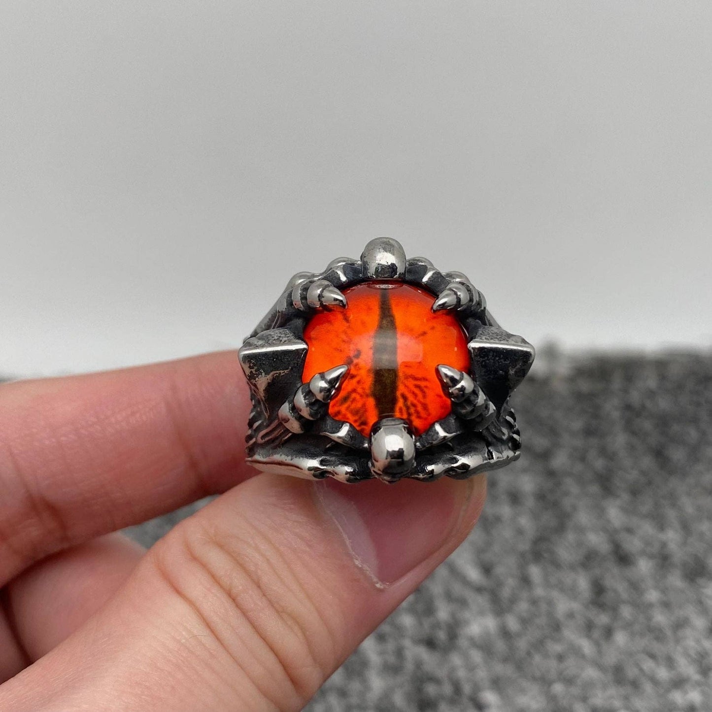 Skull Demon Eyes Stainless Steel Ring - MJ/MR/GT