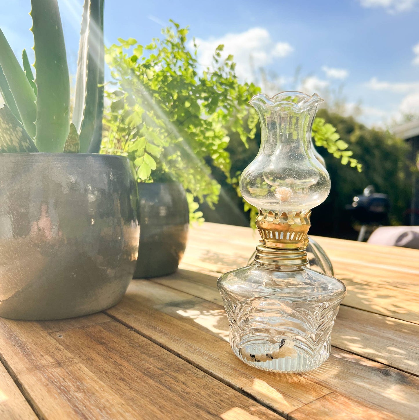 Vintage style oil lamp