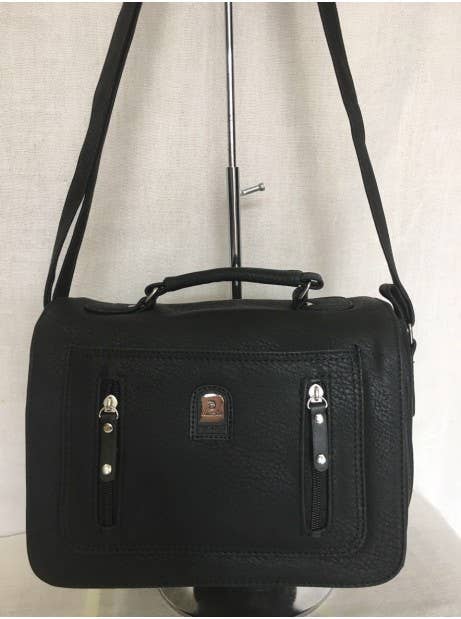 Satchel handbag with shoulder strap