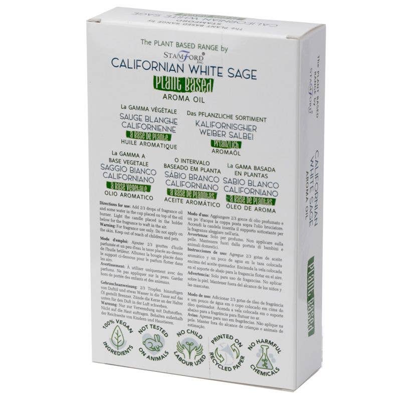 Pack of 6 Plant Based Aroma Oil - Californian White Sage