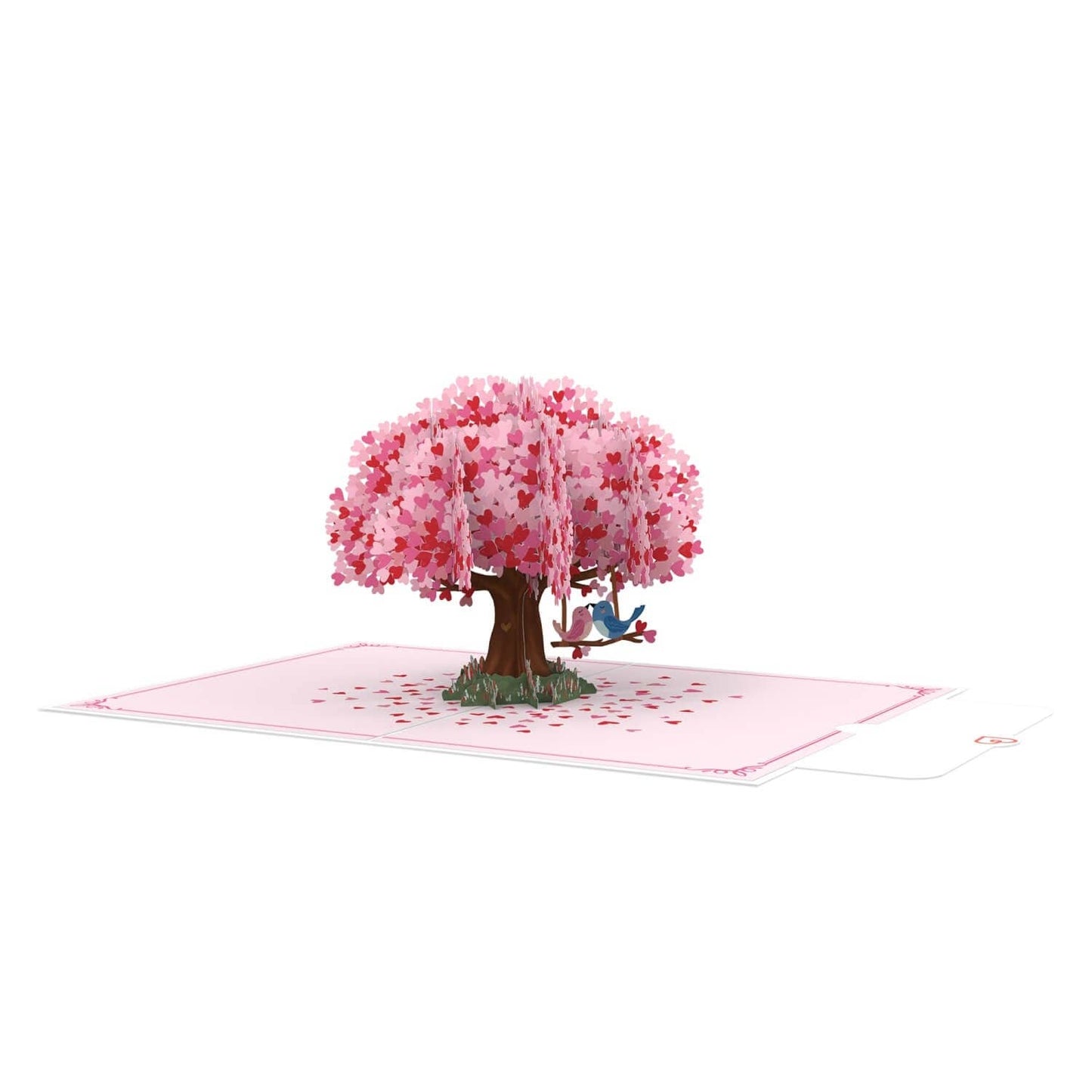 Heart tree with turtledoves pop-up card