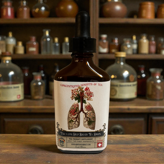 Take a long Deep Breath  Herbal Tea elixir Wellness Drops