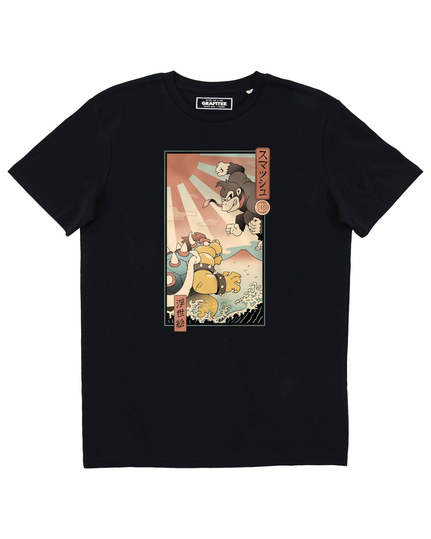 Kaiju Smash T-shirt - Japanese manga t-shirt: White / M