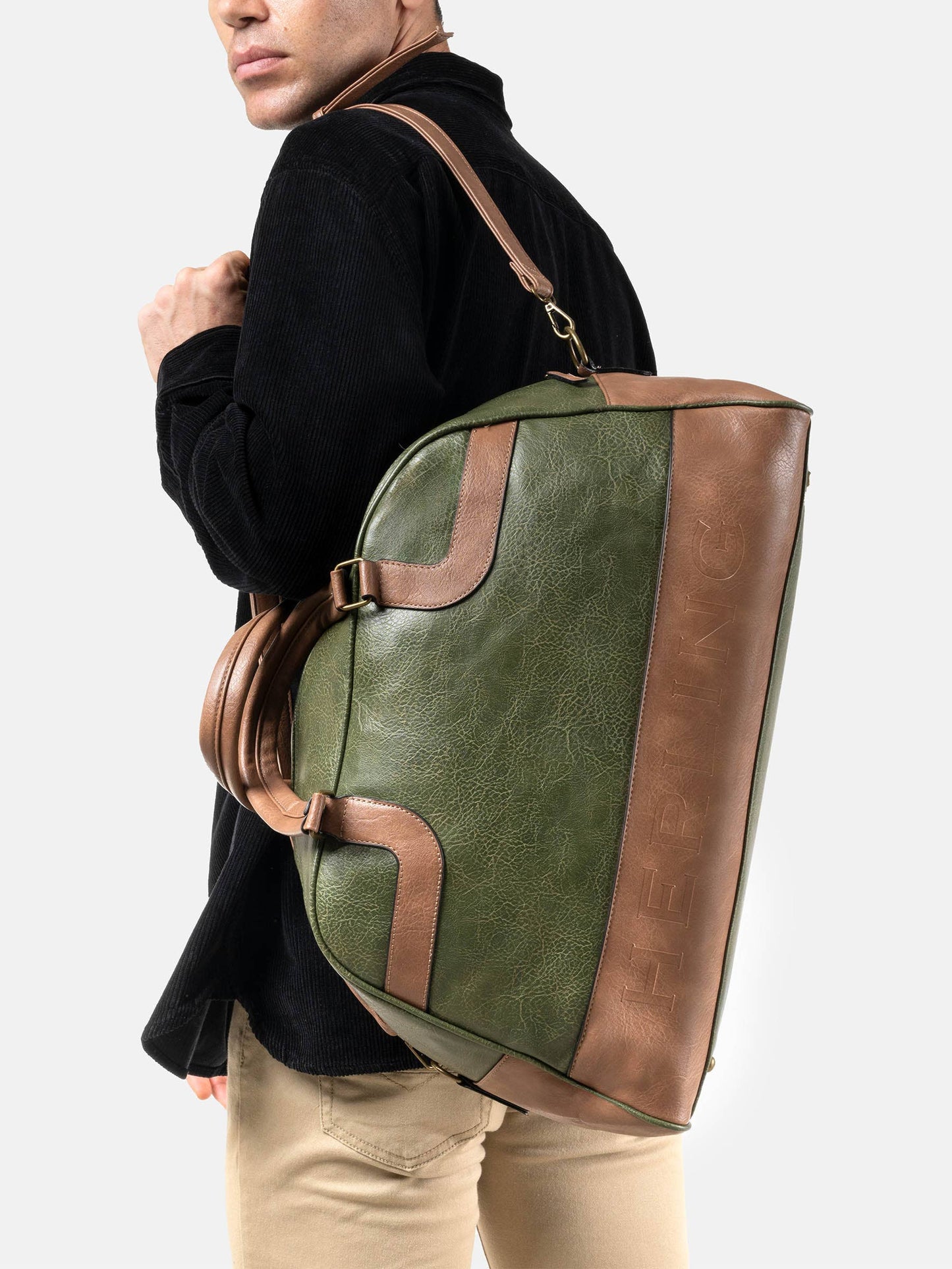ROWAN - Travel bag: COFFEE BROWN