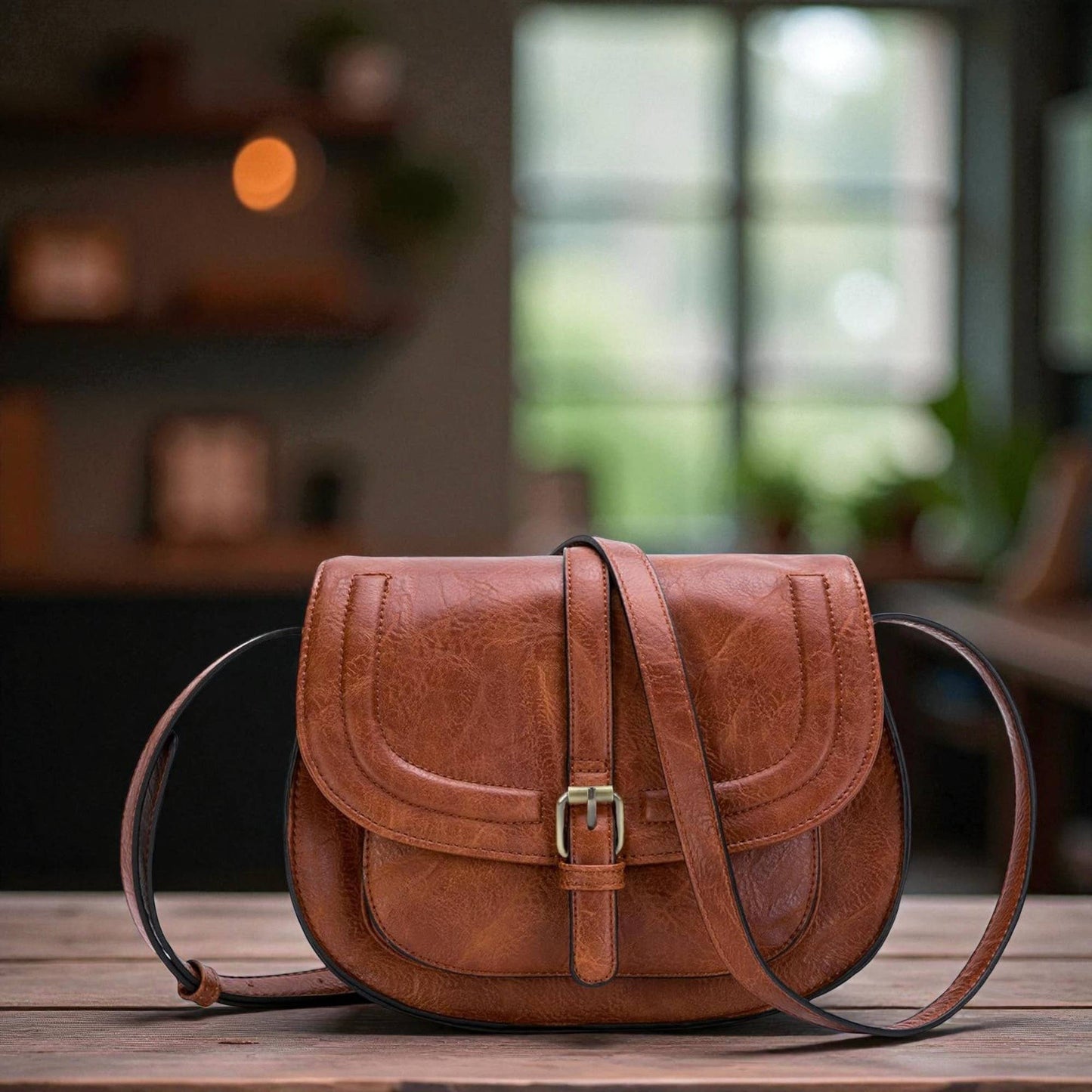 Leather Small Saddle Purse and Boho Cross Body bag