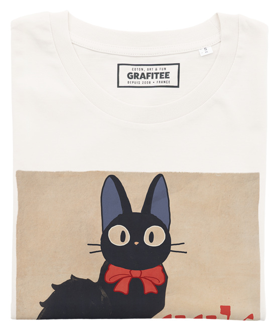Jiji Tee - Manga Cabaret Ghibli T-Shirt: Off-White / S