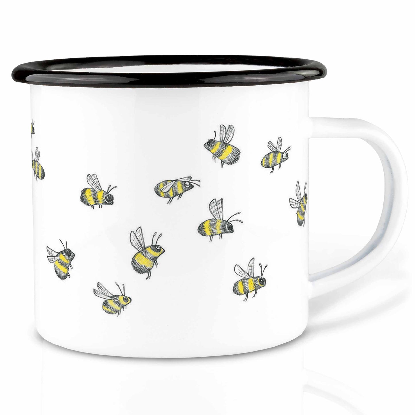 Enamel mug - bee swarm: 300 ml