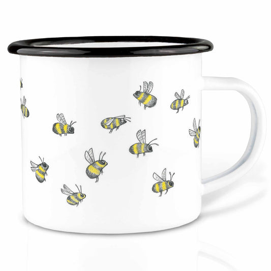 Enamel mug - bee swarm: 300 ml