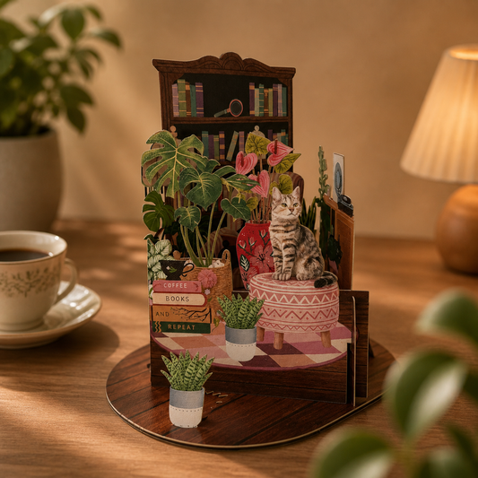 LTC007 — Cosy Cat Corner Pop-Up Card