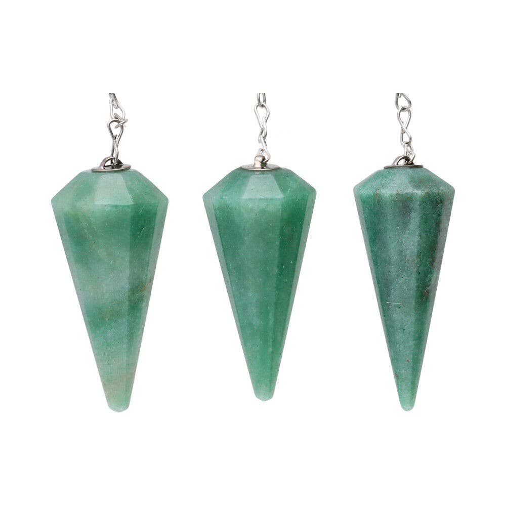 Faceted Green Quartz Pendulum (FAC1)