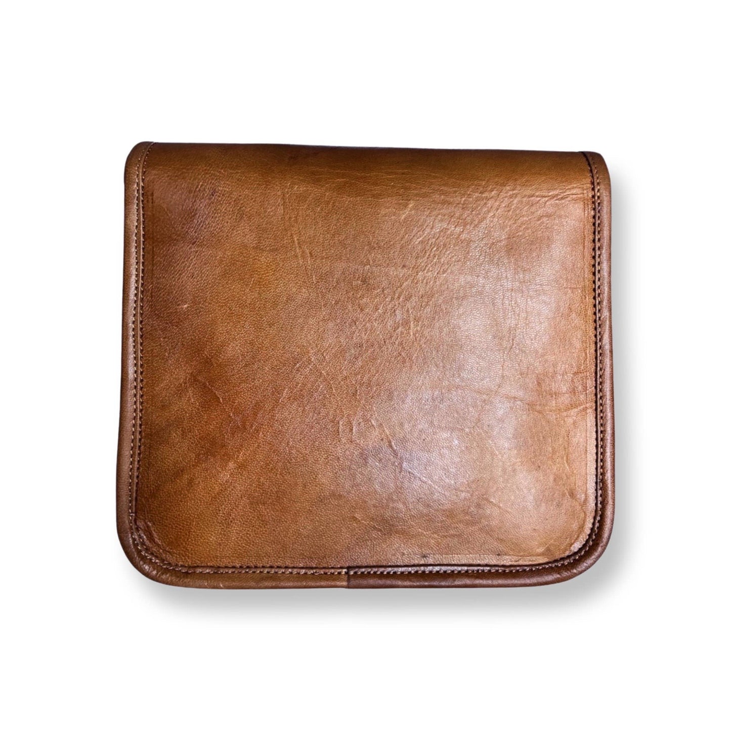 Umhängetasche aus Cognac-Leder 26cm