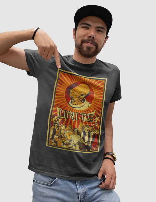 Star Wars - Unite With Ackbar Tee: Anthracite Melange / M